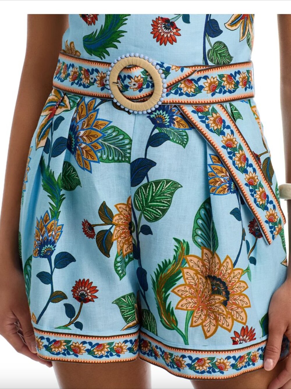 FARM Rio Floral Delhi Belted Romper. Size Medium - Picture 12 of 13